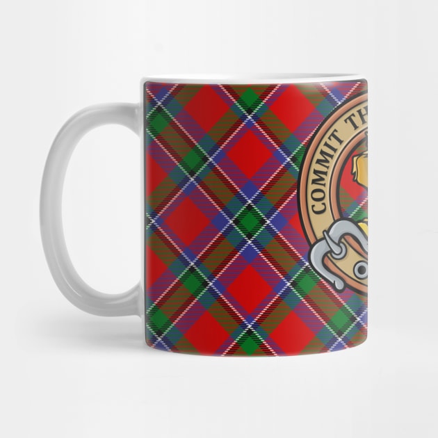 Clan Sinclair Crest over Tartan by sifis